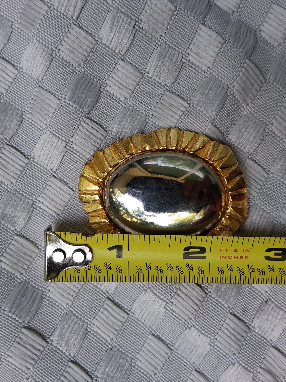 POGGY PARIS Gold and Silver Oval Statement Brooch - Women's Jewelry